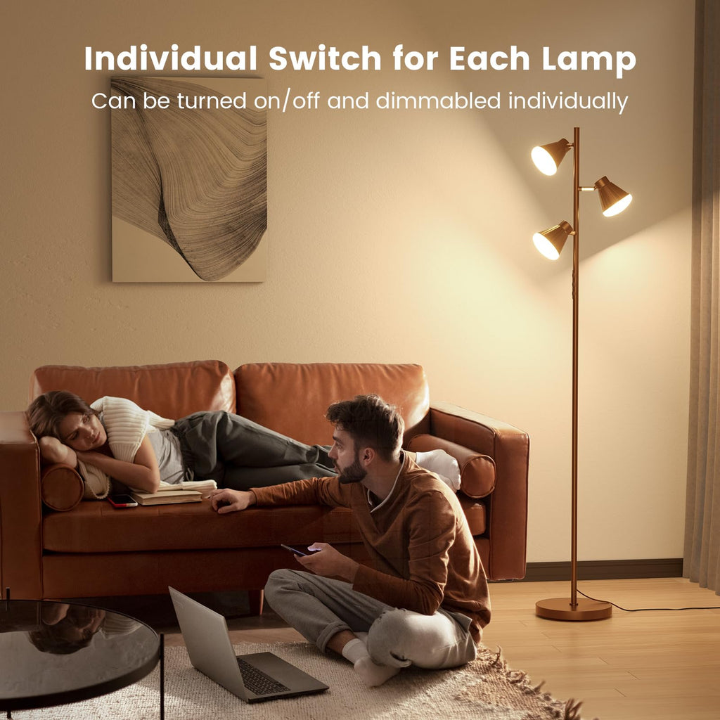 36W LED Tree Floor Lamp with Remote Bedroom