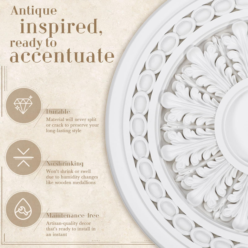 36.6'' Large Ceiling Medallion for Light Fixture36.6"ODx2.36''ID