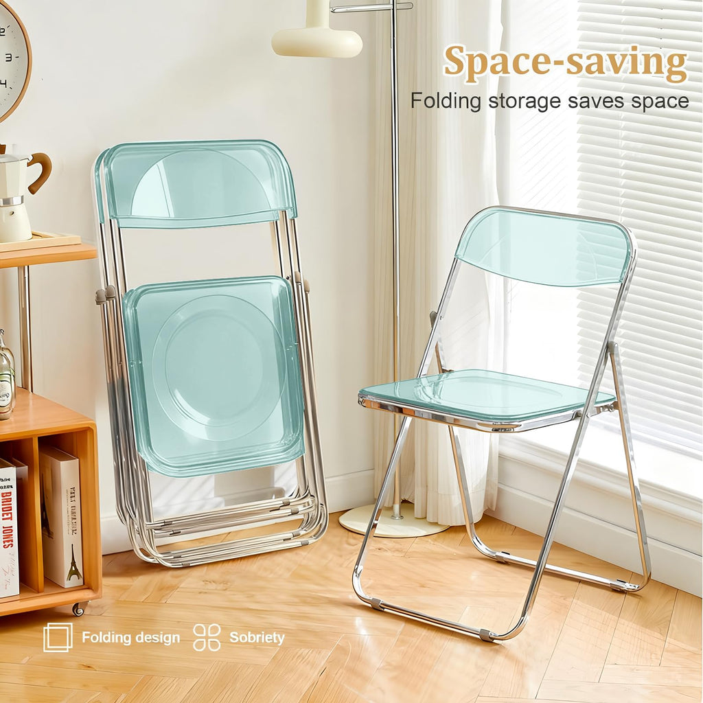 10 Pack Acrylic Folding Chair, Green