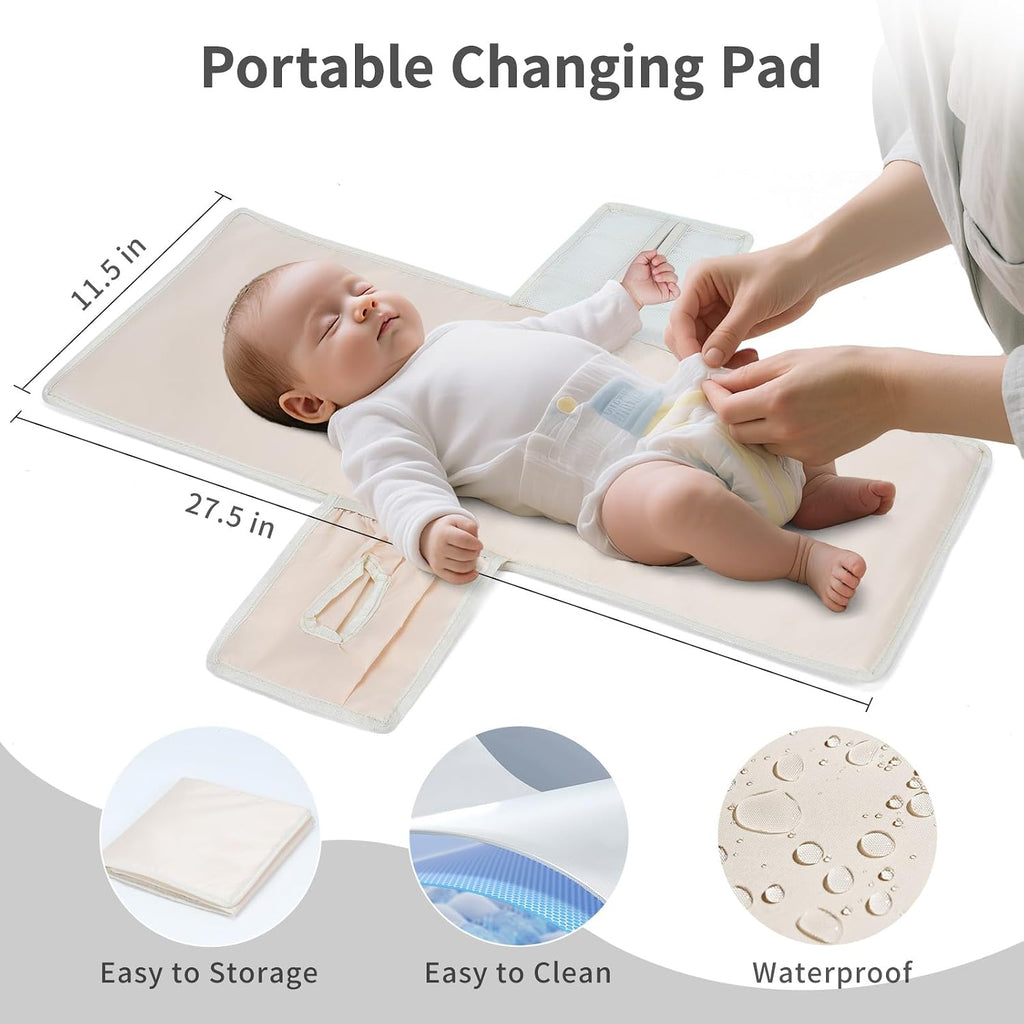 Neoprene Diaper Bag Backpack with Changing Pad, Large Newborn Baby Maternity Bags Travel Tote with Insulated Pockets