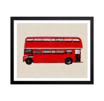 Master Bus Poster - London Bus Print - Double Decker Bus - Gift for Her, Him, Travel Lover - Minimal Wall Decoration