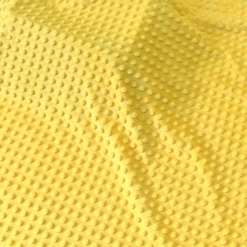 Yellow Minky Dot Fabric, by The Yard, 36"x59"