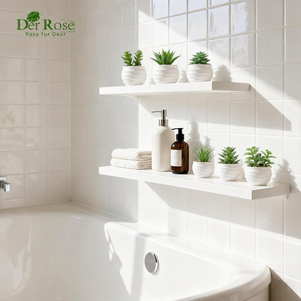 6 Pack Succulents Fake Plants Bathroom Home Decor