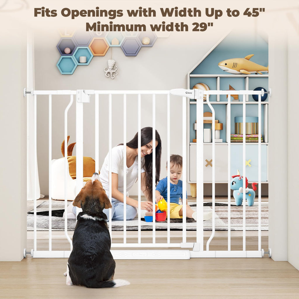 29"-45" Baby Gate for Stairs & Doorways, Auto Close Dog Gate Indoor
