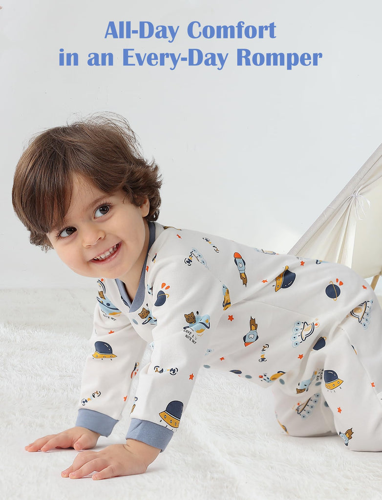 2 Pack Baby Boy Rompers Newborn Clothes With Snap Button