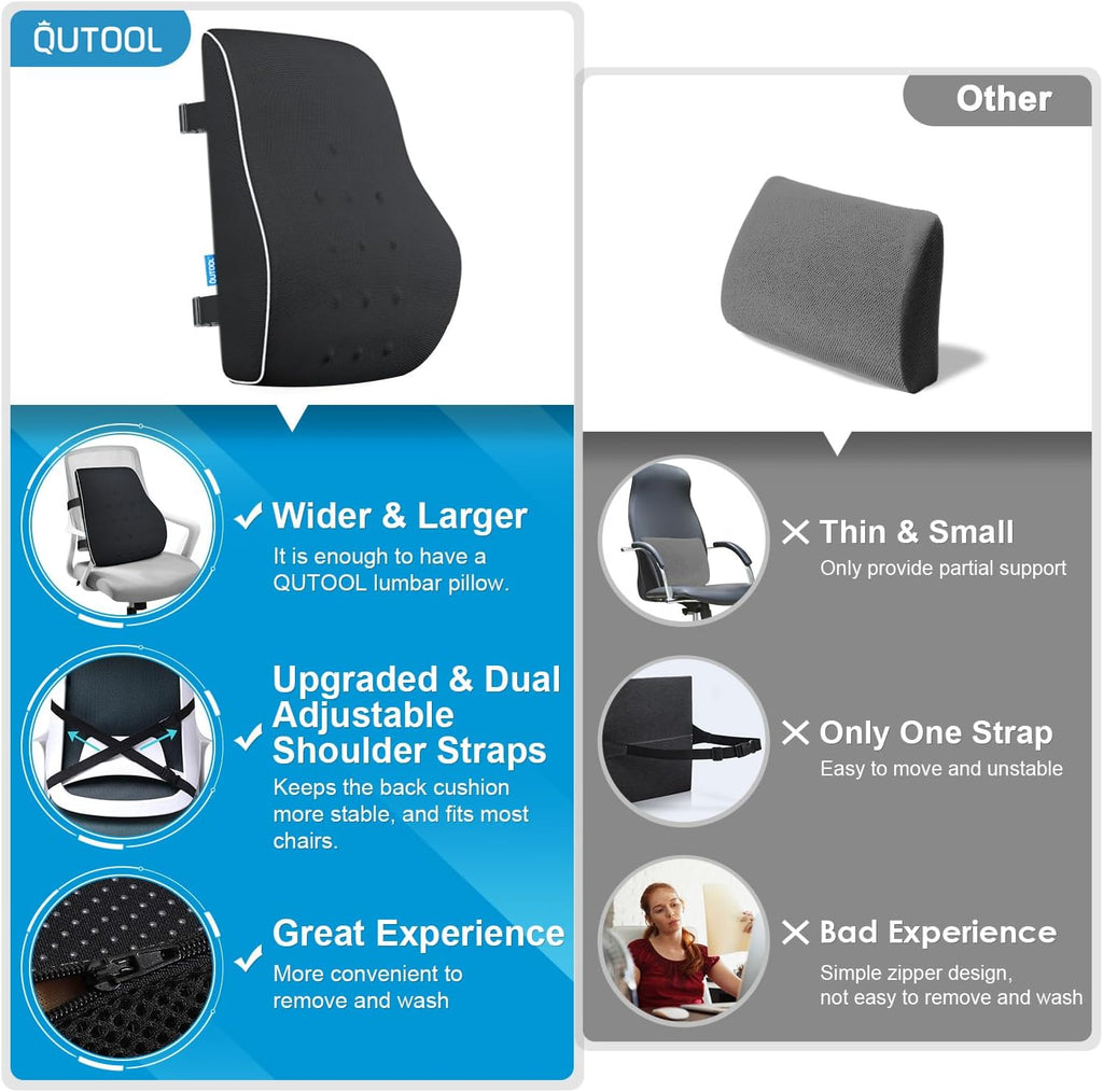 Lumbar Support Pillow Chair,Mothers Day Gifts for Mom, Back Support Pillow for Car, Office Supplies, Chair Cushions