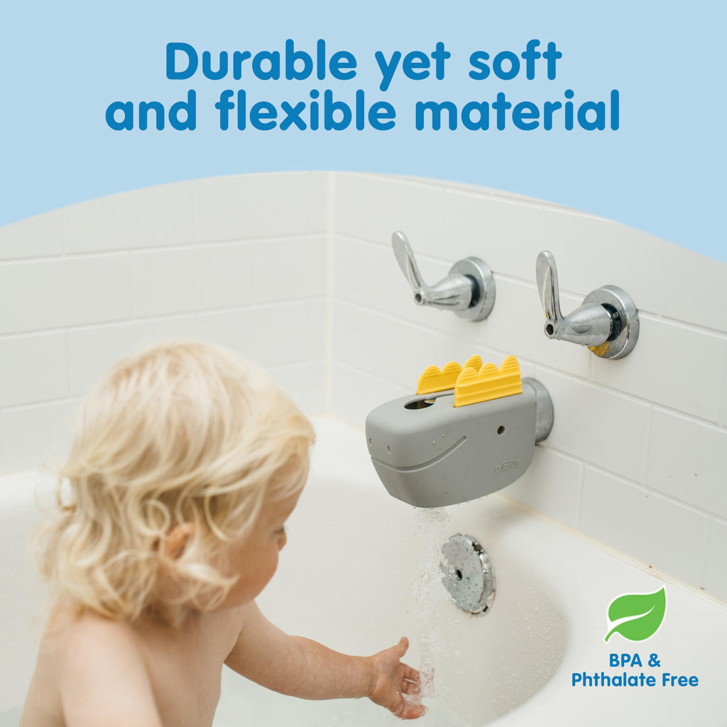 CleanUp Dino-Soft Baby Bath Spout Cover, Soft and Safe on Tub Faucet, Toddler Bathtub Safety for Kids, BPA Free