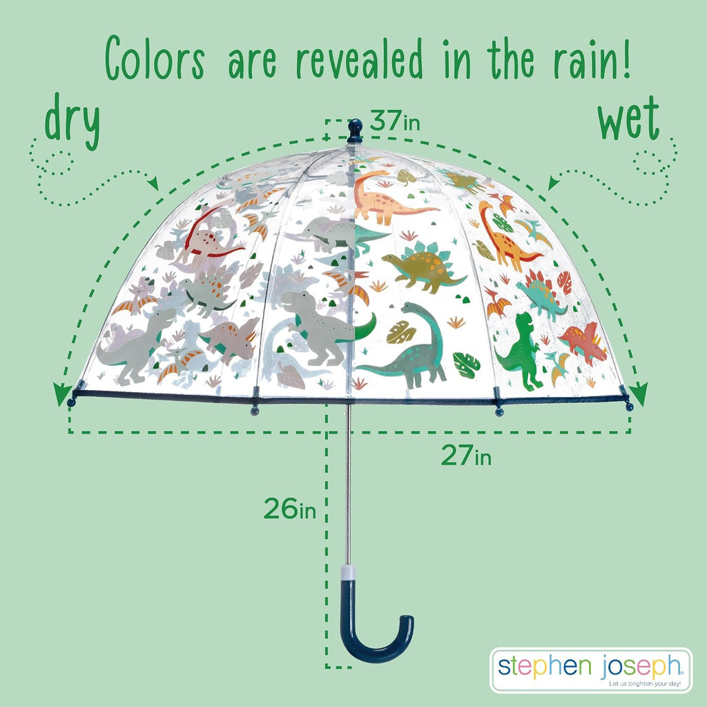Joseph, Clear Color Changing Bubble Umbrella, Kids Toddler Umbrella with Dome Canopy