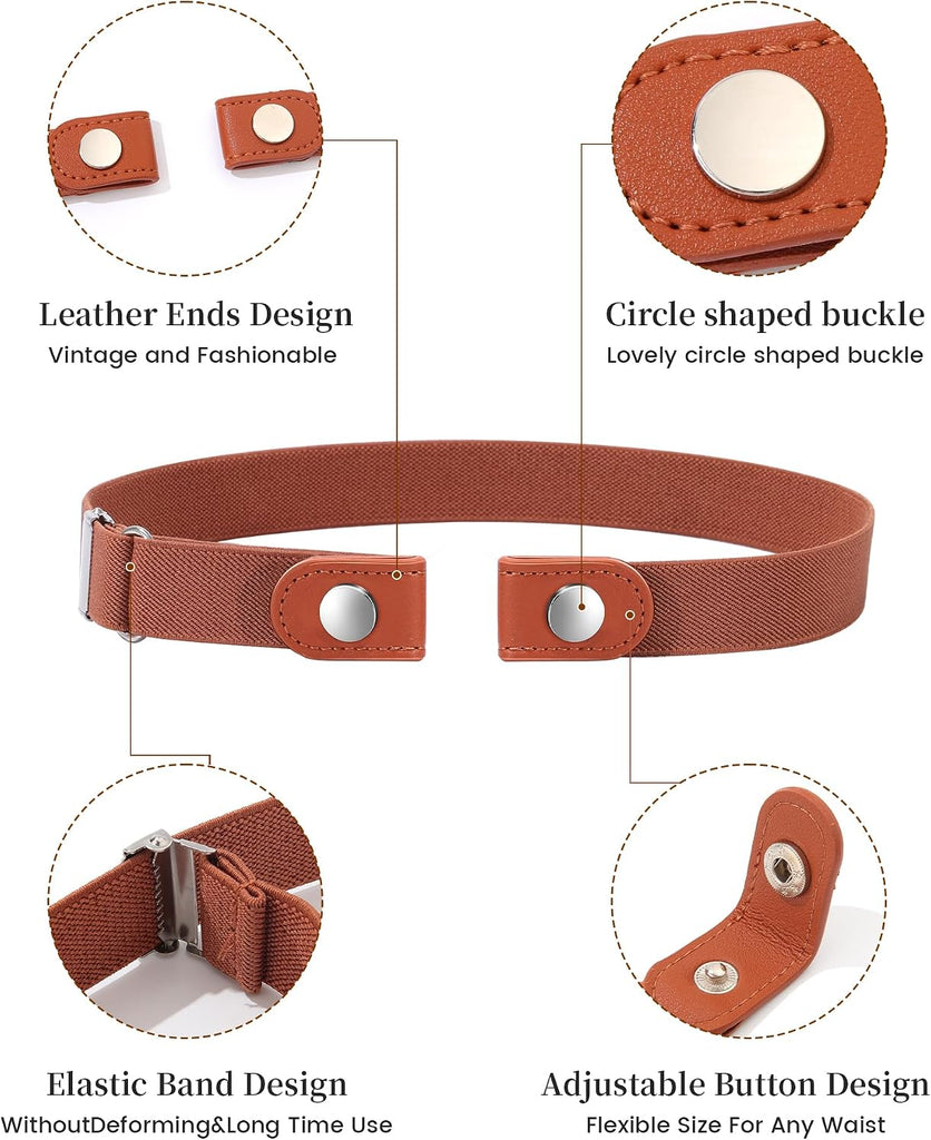 Girls Belt Elastic No Buckle Belt for Kid Buckle Free Toddler for Pants Jean