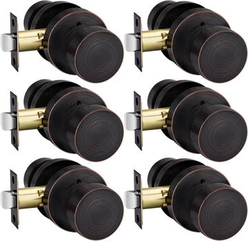 Oil Rubbed Bronze Door Knobs Interior Privacy Door Knobs 6 Pack