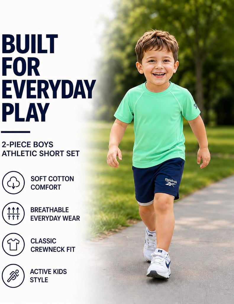 Toddler Boys Piece Short Set - Tee & Shorts Summer Activewear