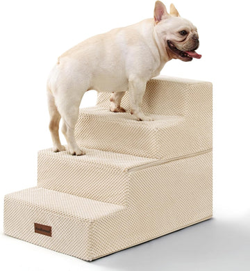 Dog Steps for Bed & Couch, 18.5" H 4-Step Pet Stairs for Small Dogs