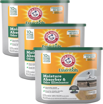 Essentials Disposable Moisture Absorber and Odor Eliminator Tub, Fragrance Free, 1 lb.