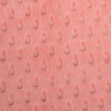 Minky MINKEE Chenille DOT Soft Fabric Cuddle 42 Color 60"W SEW Craft by The Yard (Coral)