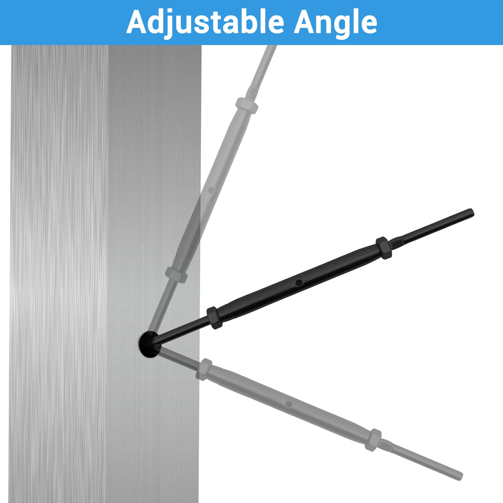 Black Cable Railing Hardware Kit, 10 Pairs
