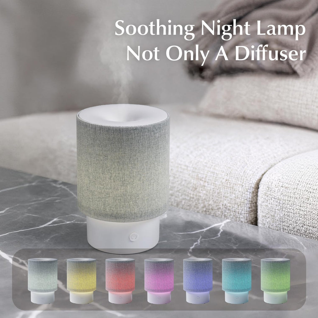 Essential Oil Diffuser with Fabric Cover and Night Lamp