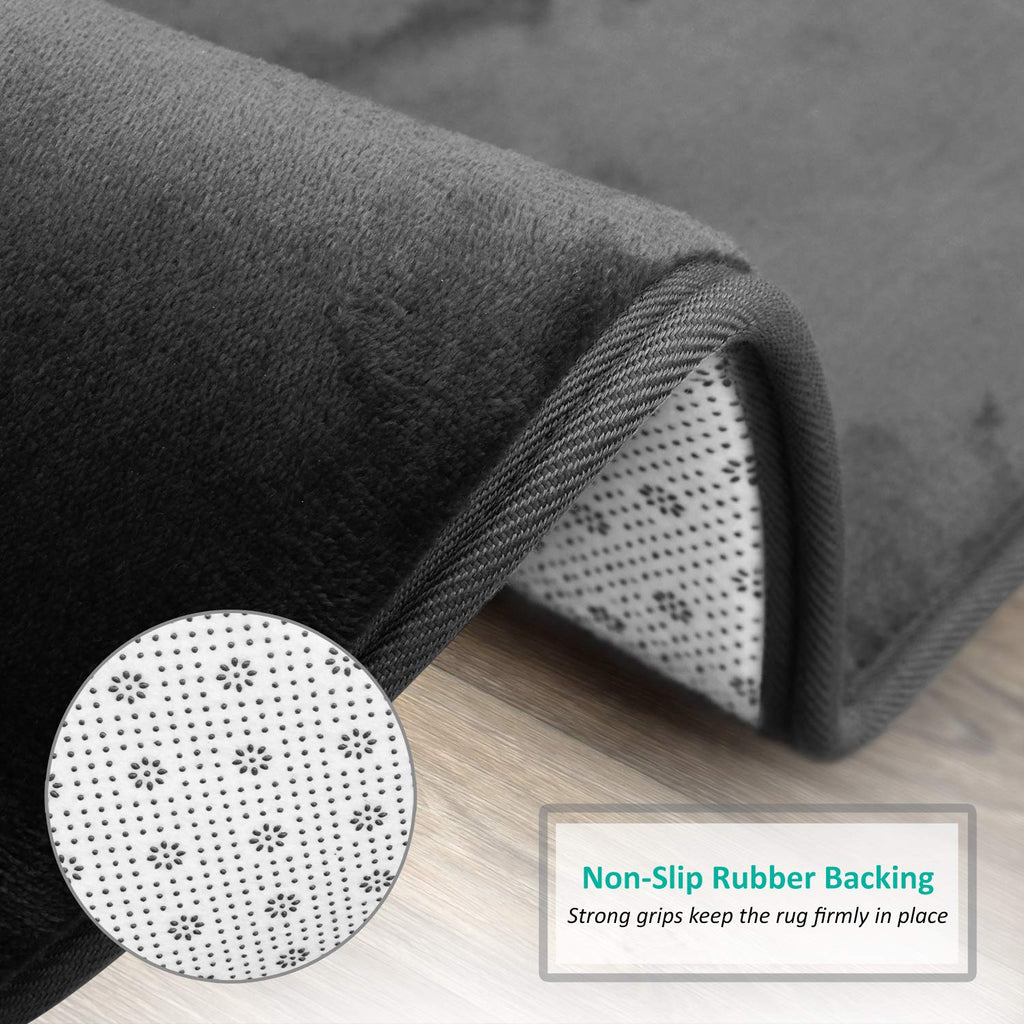 Bathroom Rugs, Velvet Memory Foam Bath Mat, Non-Slip, Machine Washable Bath Rugs - Dries Quickly, Ultra Soft Plush