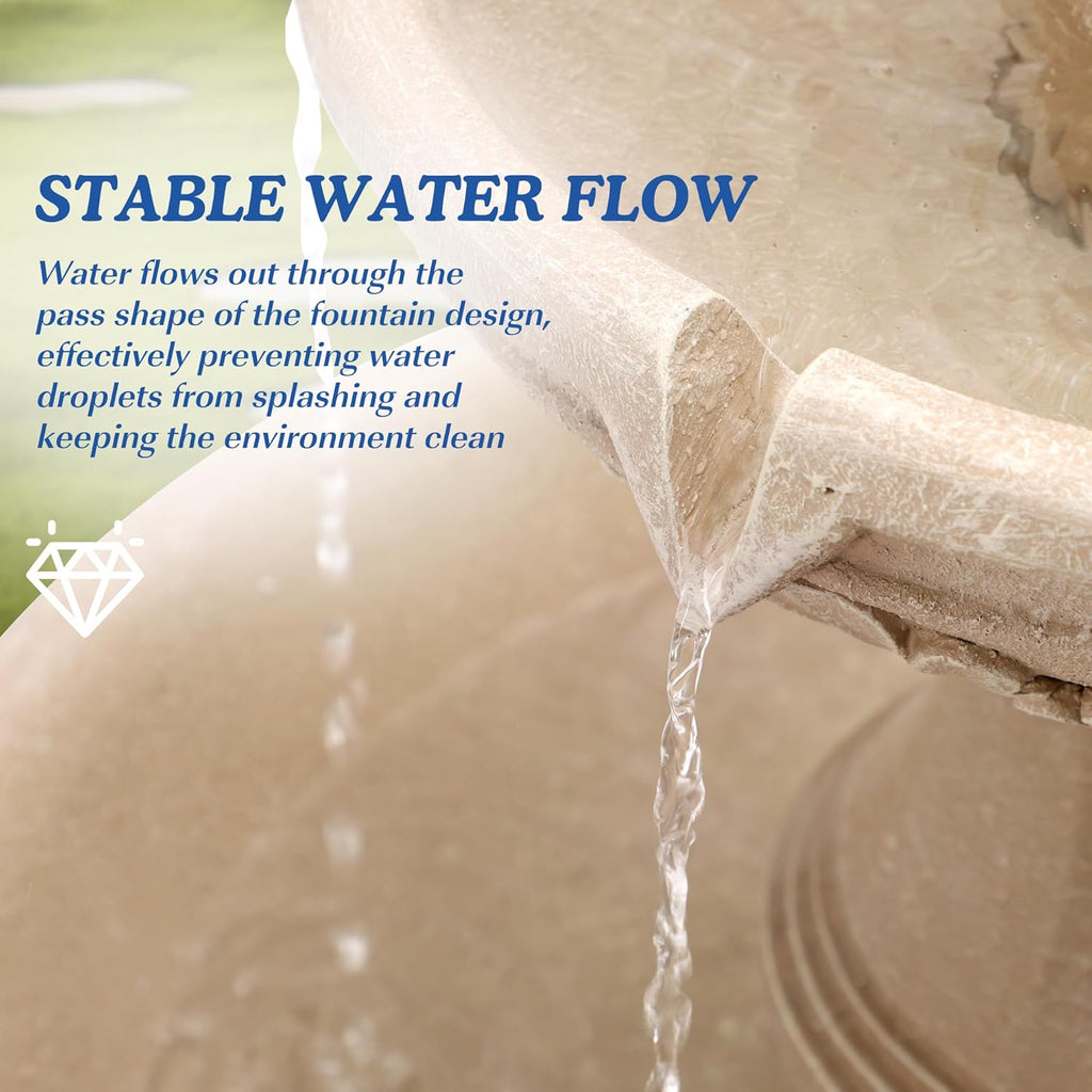 Italian Solar Water Fountains Outdoor Garden Decor