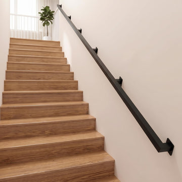 15FT Stair Railing Indoor Outdoor, 500LB Heavy-Duty Wall Mounted Handrail