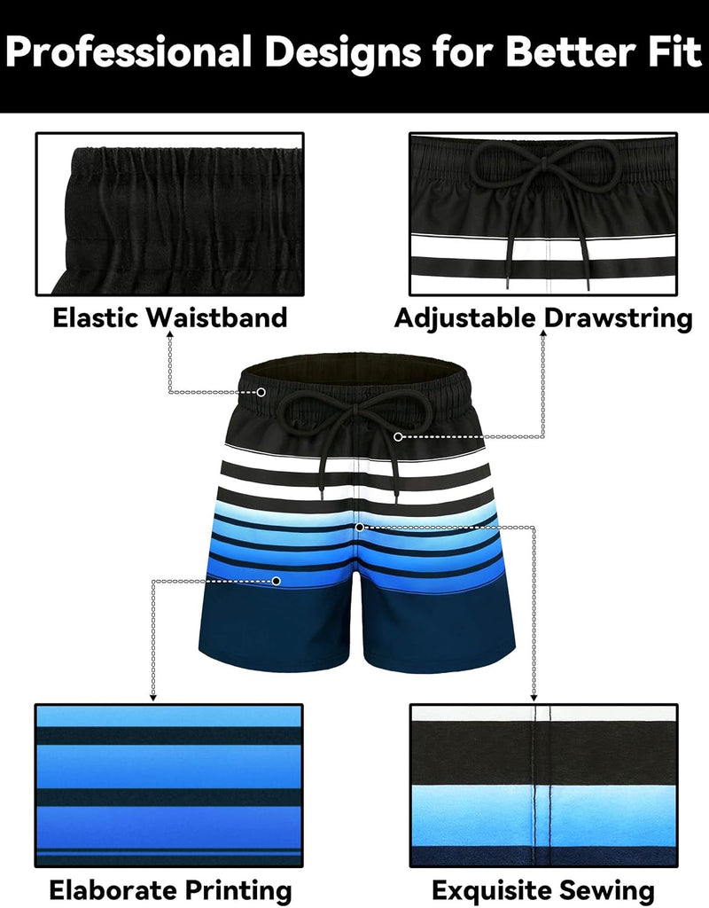 Boys Swim Trunks with Compression Liner Kids Bathing Suit Boys Board Shorts Quick Dry Teen Swimsuit Kids Swim Shorts