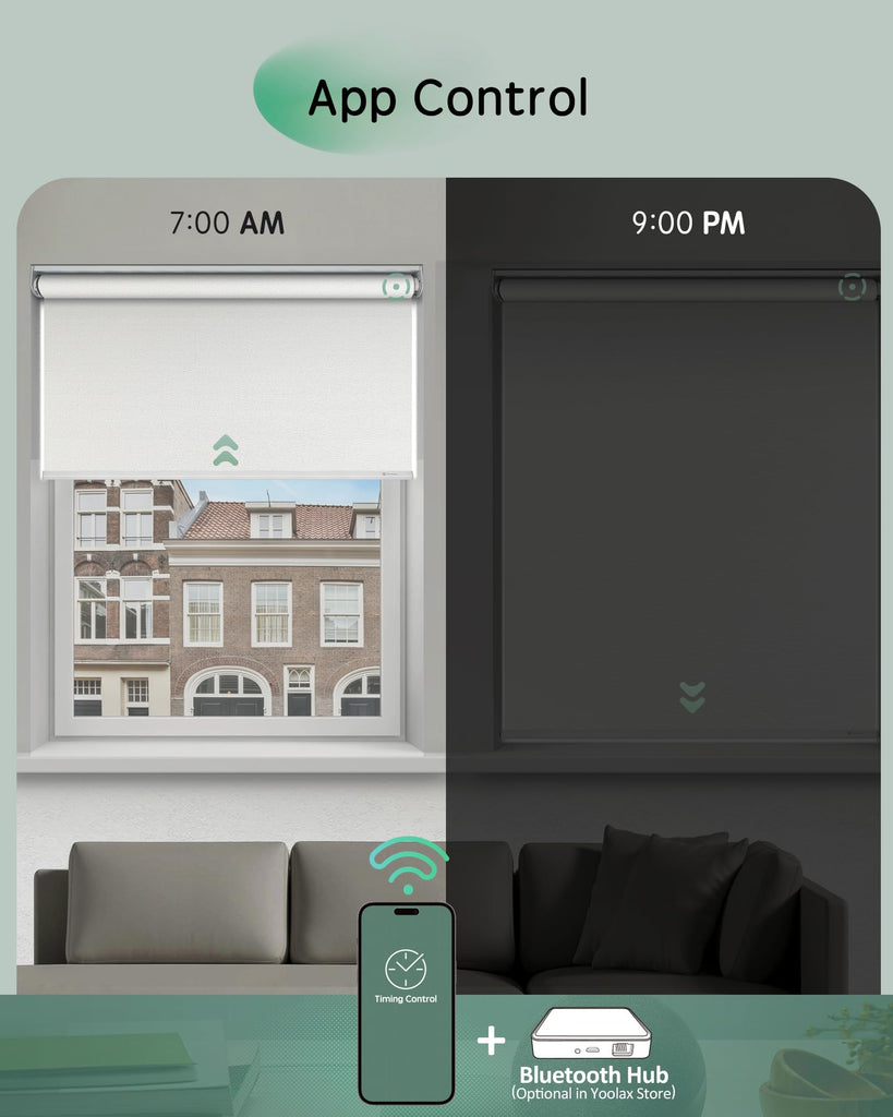 Motorized Blinds App Control, Alpine White