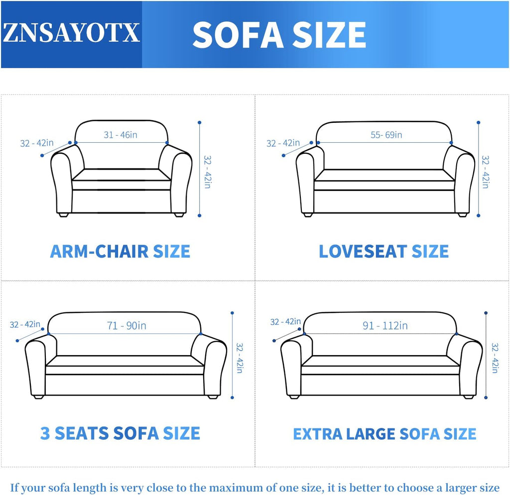 1 Piece Jacquard Couch Covers for 3 Cushion Couch Living Room High Stretch Sofa Cover Pets Dogs Friendly Anti Slip