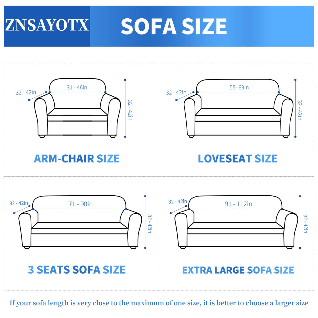 1 Piece Jacquard Couch Covers for 3 Cushion Couch High Stretch Sofa Cover for Pets Dogs Anti Slip Extra Large Sofa
