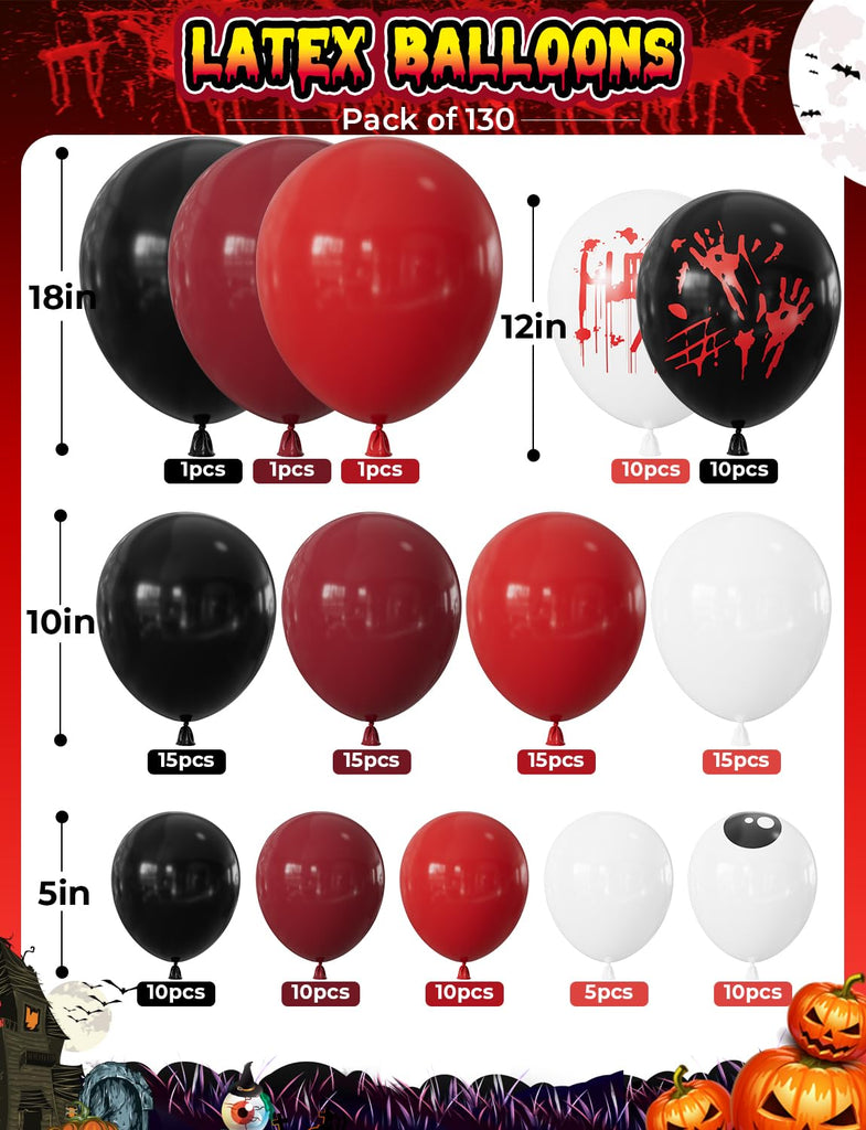 Scary Bloody Halloween Balloon Garland Arch Kit, Halloween Decor