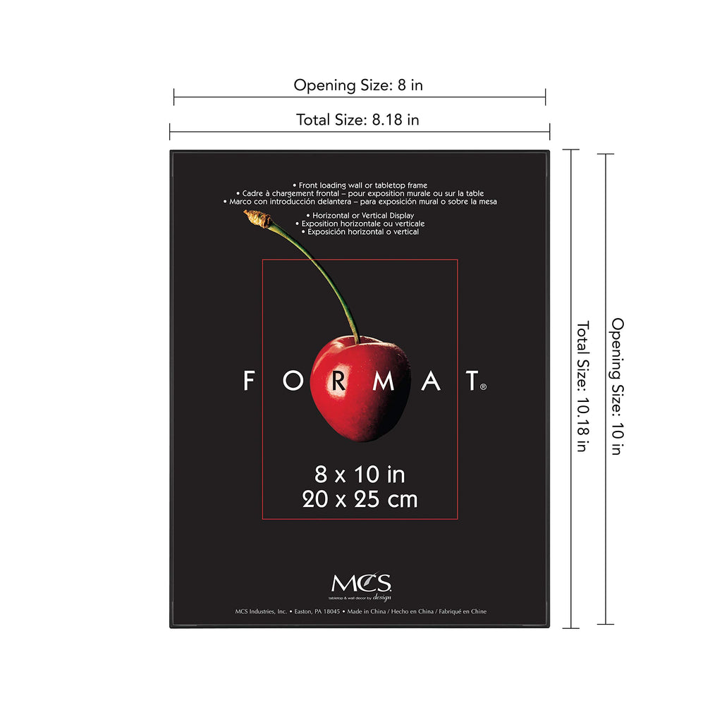Format Picture Frame, 8x10, Black, Gallery Wall, 12-Pack
