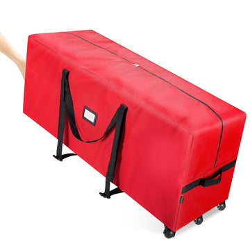 9 ft Rolling Christmas Tree Storage Bag, 3 Swivel Wheels for Easy Moving, Heavy Duty 600D Oxford Fabric Extra Large