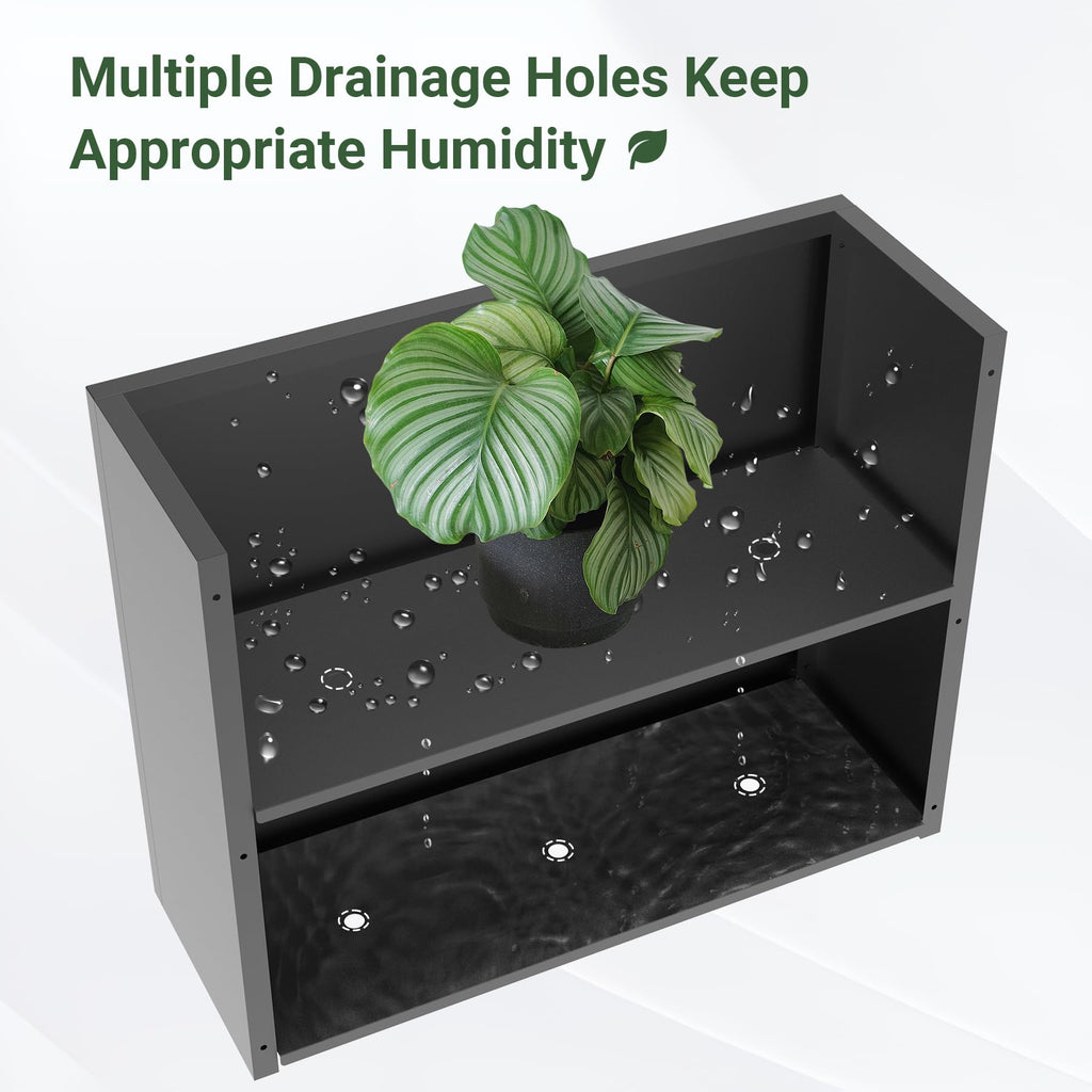 Metal Planter Box 30" x 12" x 16", Tall Rectangle Privacy Planter