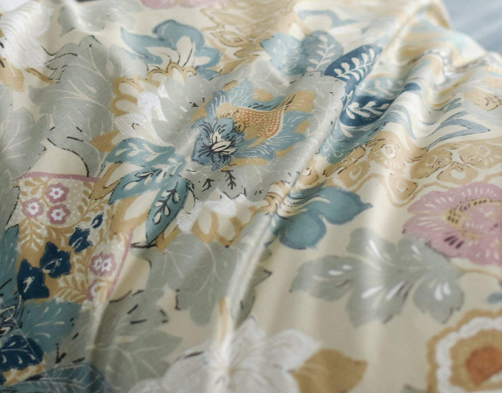 Damask Medallion Luxury Duvet Quilt Cover Boho Paisley Print Bedding Set 400 Thread Count Egyptian Cotton Sateen