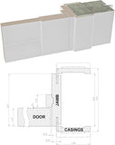Quadro 4111 | Double Swing Interior French Doors with Glass, MDF, Hardware Included, 72x80, White, M