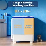 Portable Washer and Dryer Combo, 20 Lbs Twin Tub Washing Machine, 1.5 Cu.Ft Compact Clothes Dryer, Portable Washing
