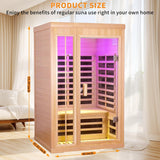 1 to 2 Person Infrared Saunas for Home, Dry Sauna for Home, Low Emf Infrared Sauna 1350W Indoor Saunas