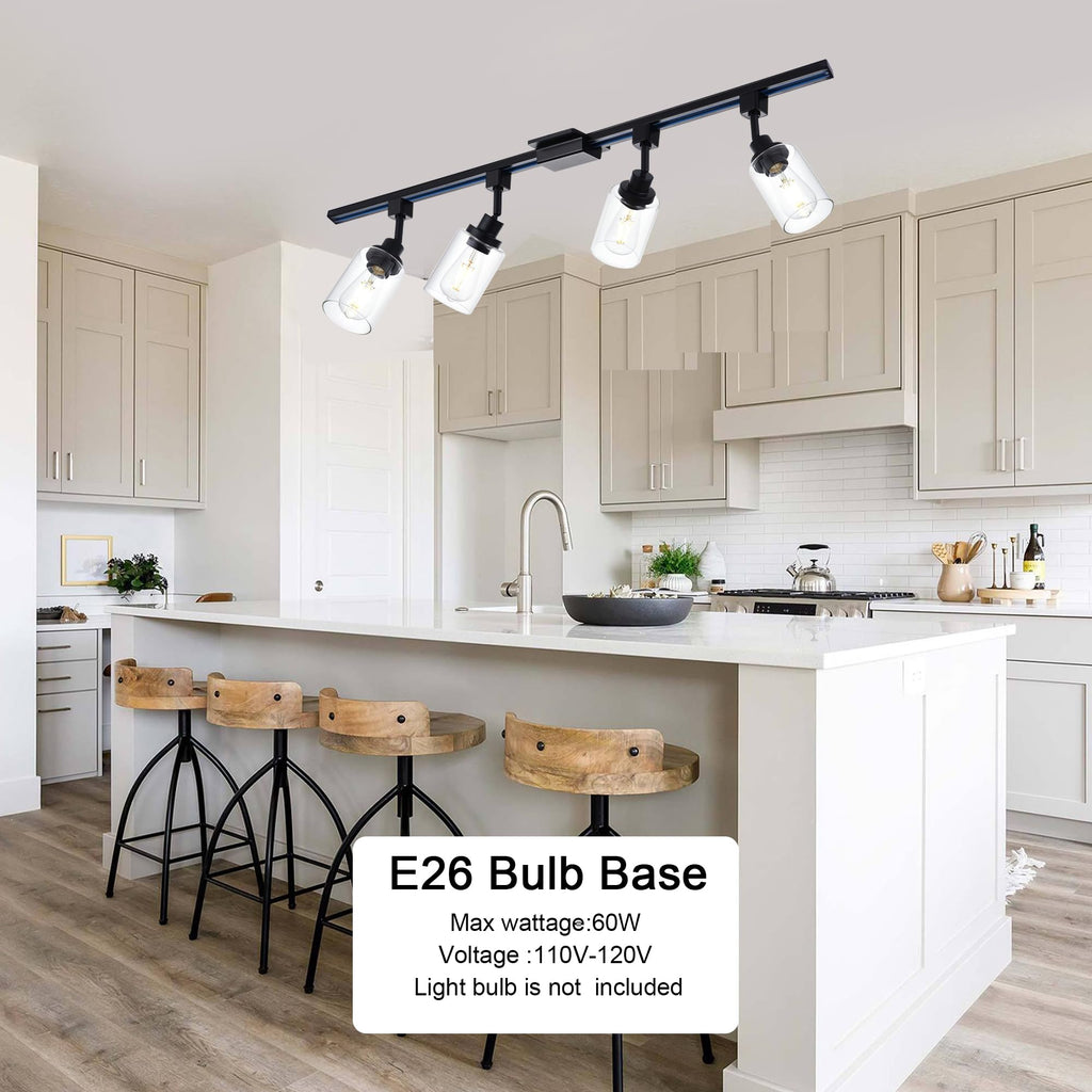 4 Pack H Track Lighting Heads Black Ceiling Track Lighting Fixtures