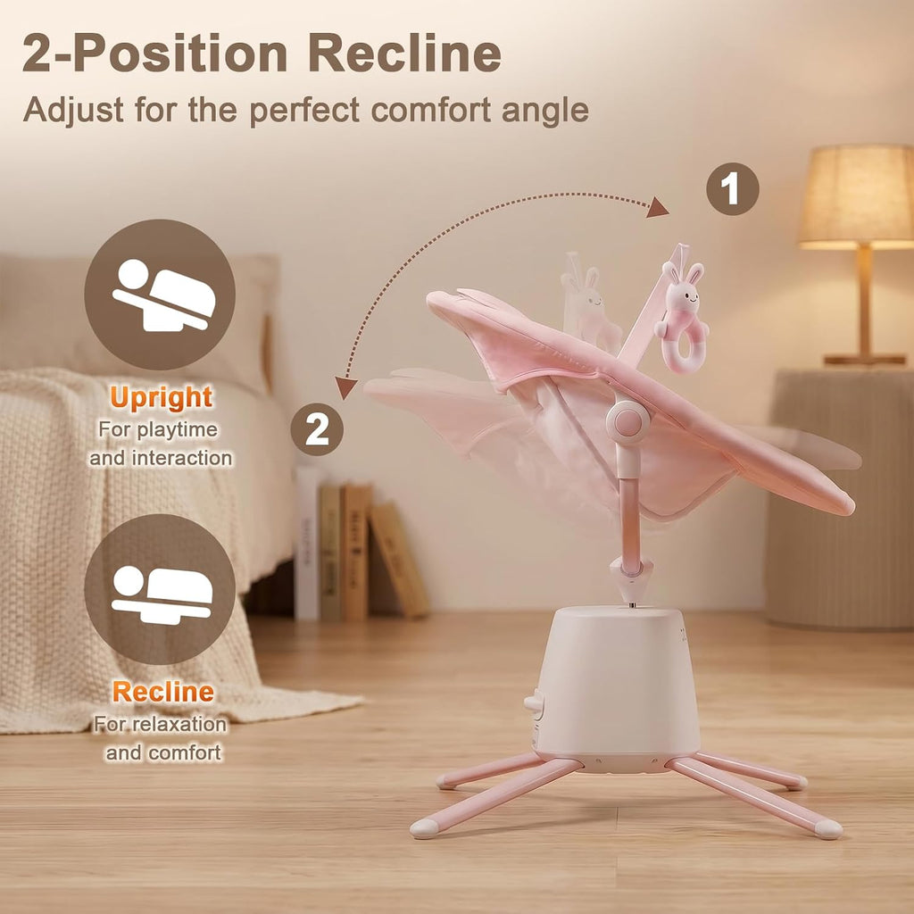 Swing for Infants, Electric Infant Swing with Bluetooth Music, Pink