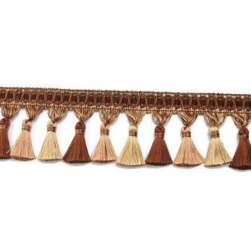 Handmade Tassel Fringe Trim Hand Knitting-LightCoffee - 6.5 Yard