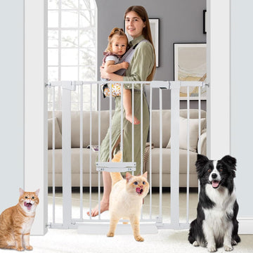 37 Inch Tall Baby Gate with Small Cat Door