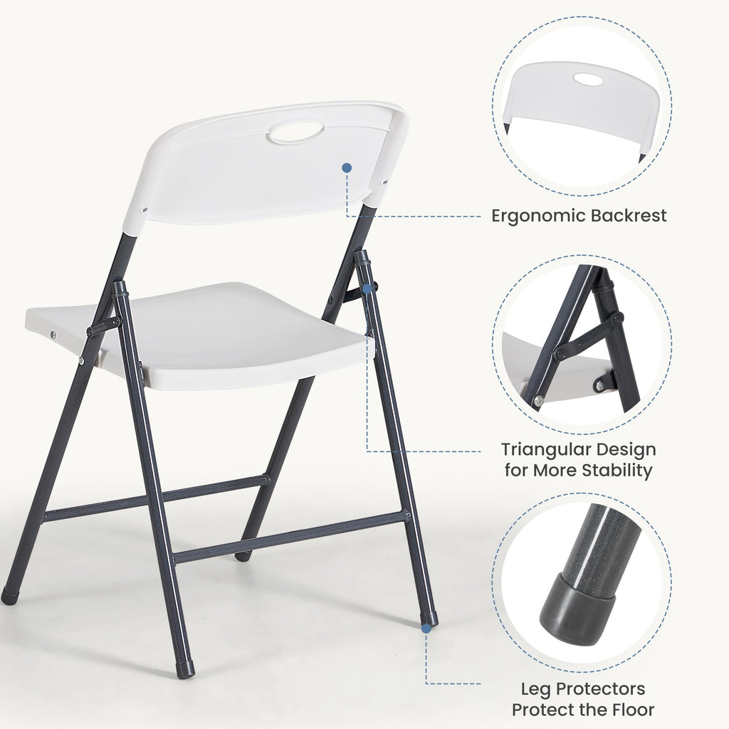 Folding Chairs 8 Pack, Dining Chairs, Outdoor Home Office