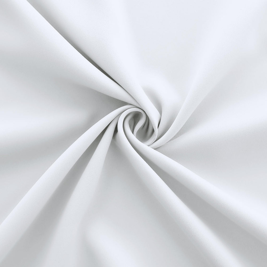 White Short Curtains for Small Bathroom Window, 2 Panel Sets Kitchen Cafe Curtains with Grommets Rings 60-70%