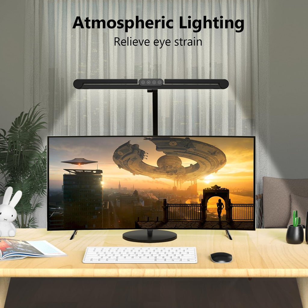 Architect Desk Lamp with Remote Control, Adjustable Led Desk Light with Base, 24W Bright Auto Dimming Table Light