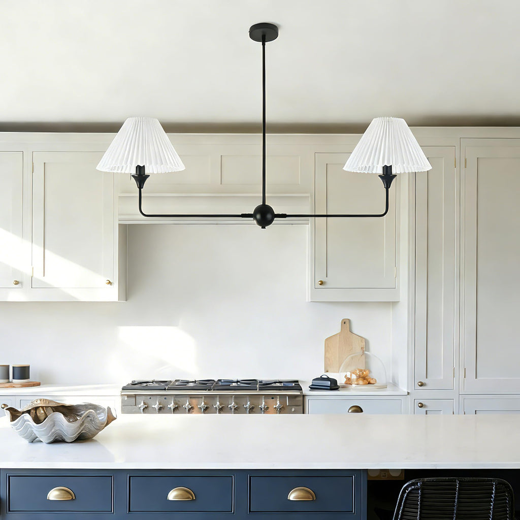 Black Linear Modern Farmhouse Chandelier Island