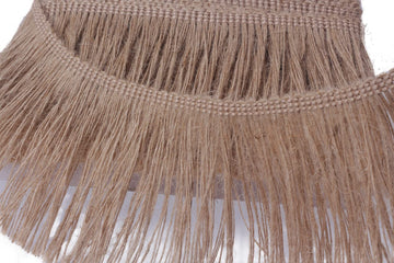 Burlap Fringe Trim Tassel Jute Lace 4 Inch Width 5 Yards Long for Clothes Accessories Latin Wedding Dress and DIY