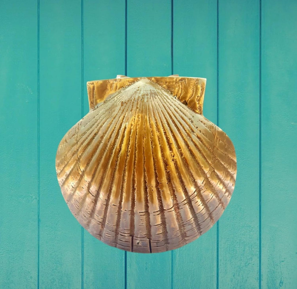 Brass Scallop Shell Door Knocker , Nautical Solid Brass Door Knocker for Home & Hotel Front Door
