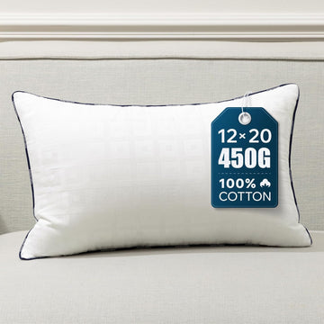 12x20 Pillow Inserts, Lumbar Pillows with Cotton Cover, 1 Pack
