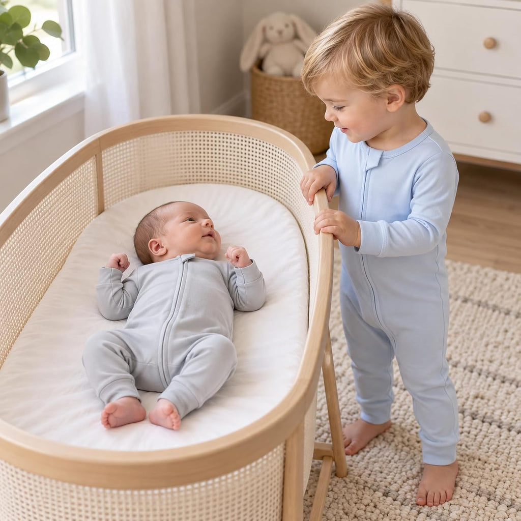 Unisex Organic Cotton Baby Zipper Footless Pajamas