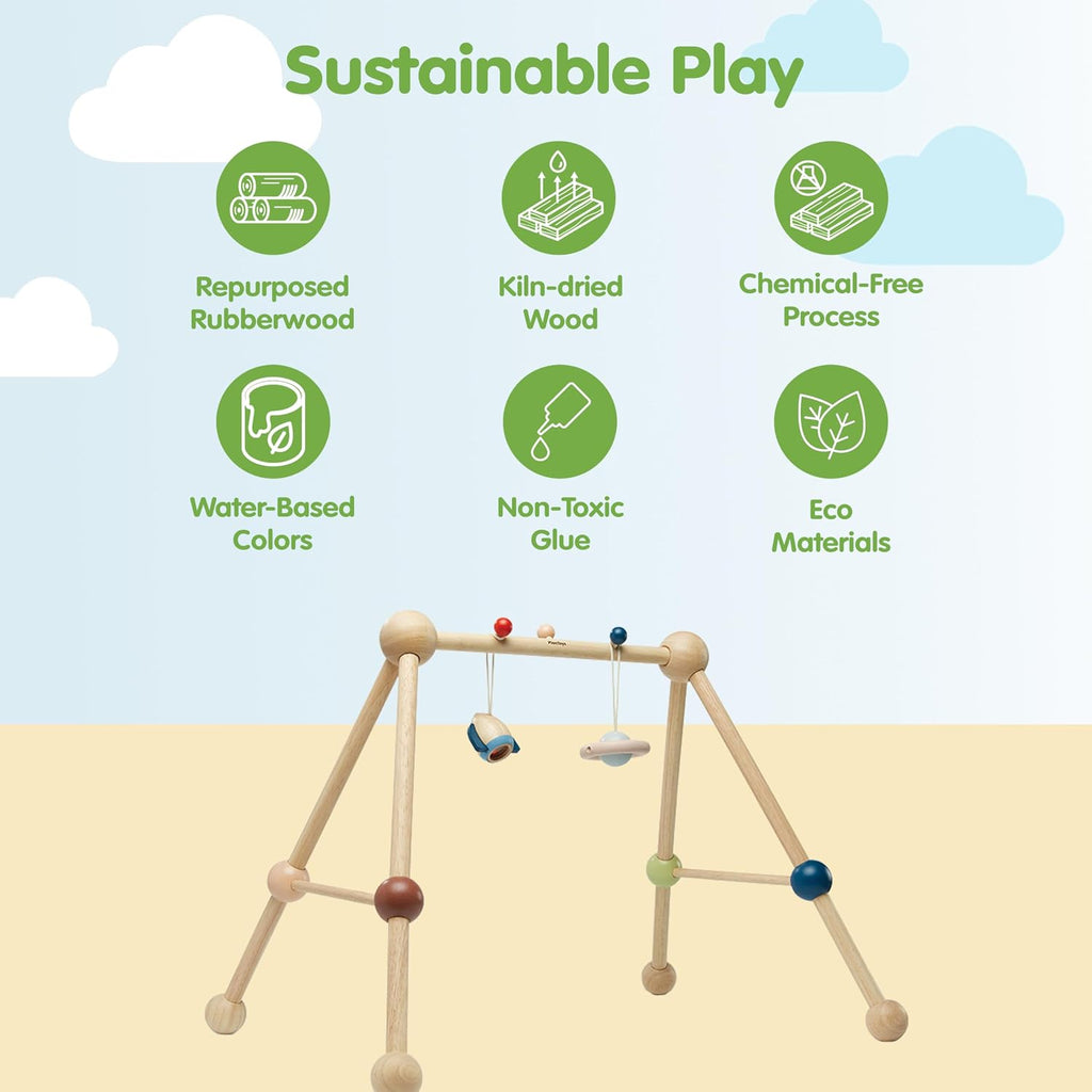 Play Gym Wooden Baby Activity Toy Orchard Montessori Kids Sensory