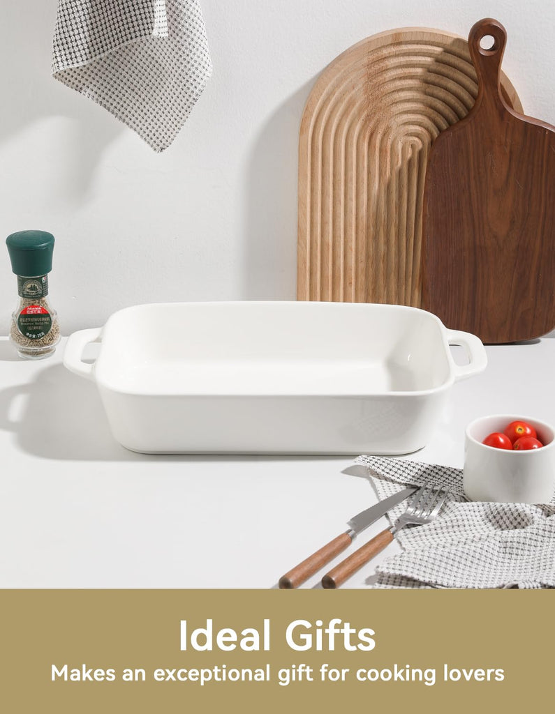 Ceramic Bakeware Set, 9x13 Rectangular Baking Dish for Cooking, Kitchen, Cake Dinner, Banquet and Daily Use