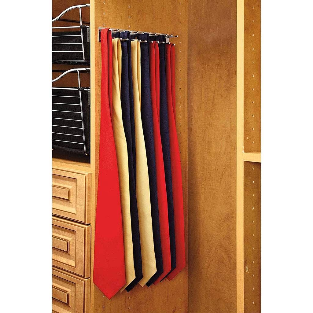 Sliding Tie & Belt Rack for Closets, Min Opening 2.5"W, 2 Pack